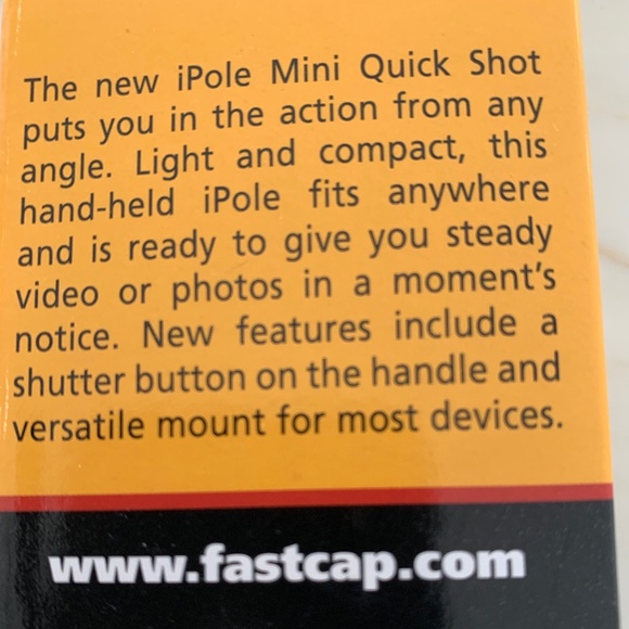 FASTCAP IPOLE MINI QUICKSHOT SELFIE MOUNT NIB! - Picture 8 of 11